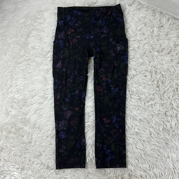 Lululemon Speed Up Crop (21") Frozen Flourish Multi - Picture 1 of 5